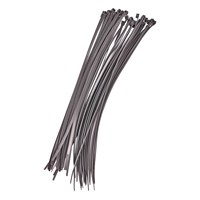 Amtech 40pc Silver Cable Ties 380mm x 4.8mm